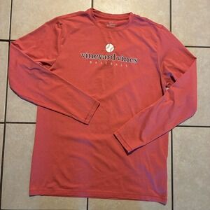 Vineyard Vines Youth XL Red Baseball Long Sleeve Graphic T-Shirt
